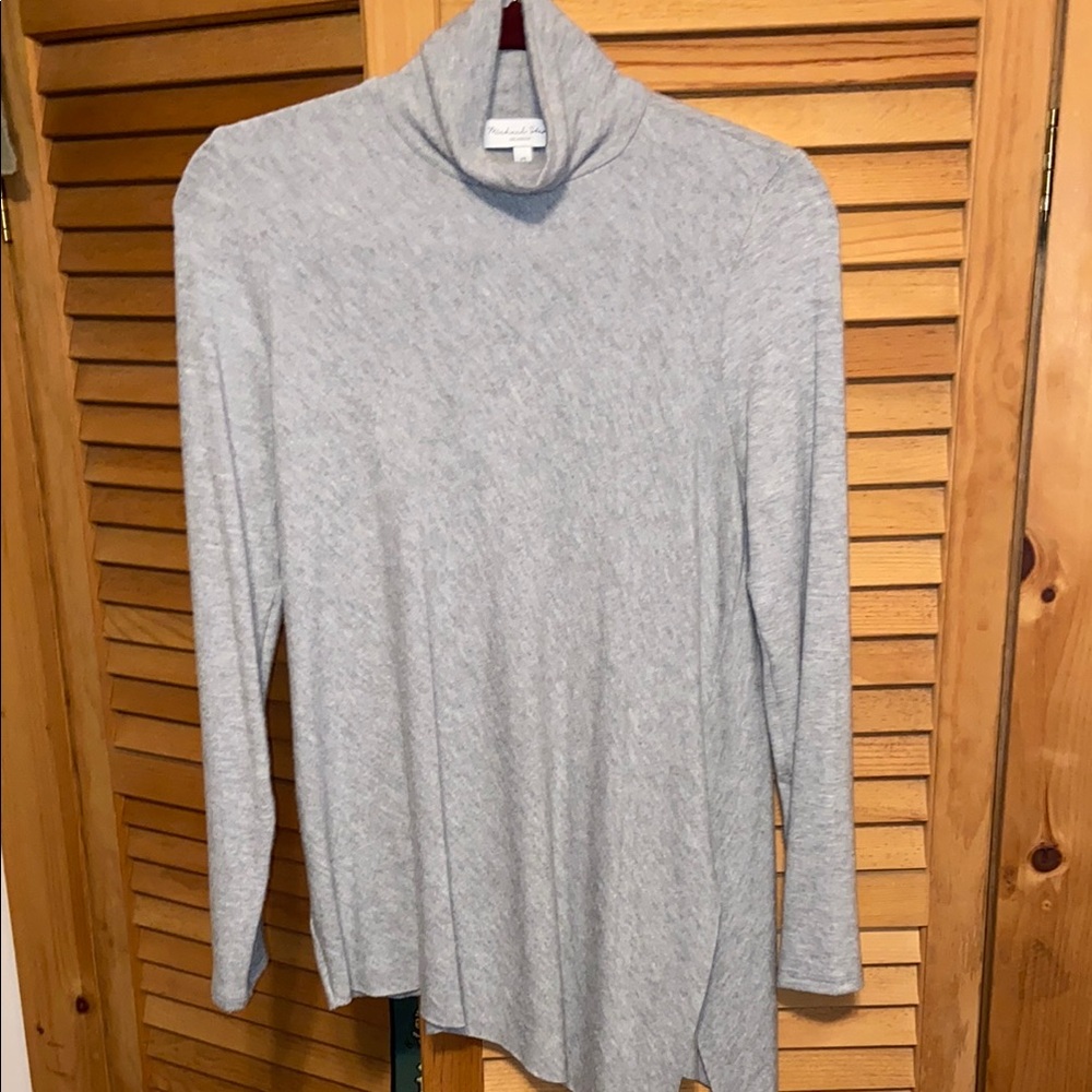 Soft Gray Turtleneck Sweater